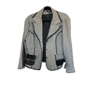 Dolcezza women's Jacket Size Sm black and white formal cocktail business casual‎